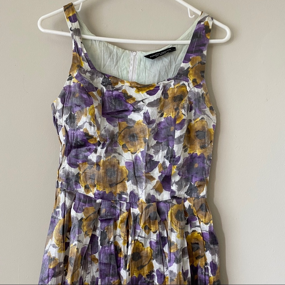 🛍 Dorothy Perkins Floral Dress Purple 10 UK/ 6 US - Picture 10 of 16